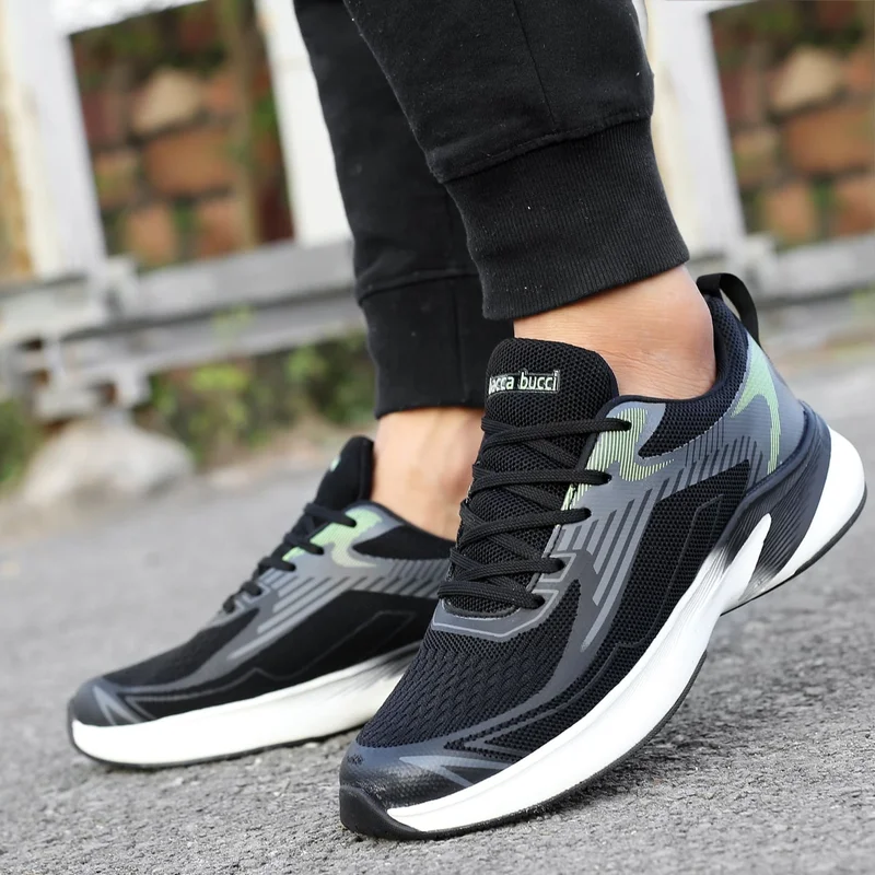 Bacca Bucci Black Carbon High Abrasion Rubber Outsole Shoes for Men | Best Price UAE